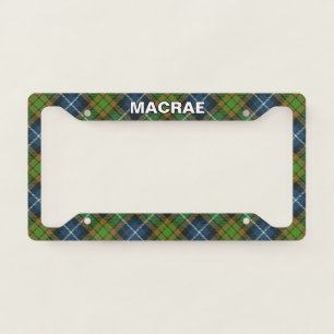 Classic Clan MacRae Hunting Tartan Plaid License Plate Frame