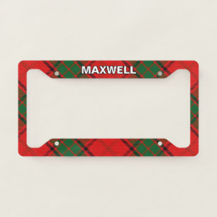 Classic Clan Maxwell Tartan Plaid License Plate Frame