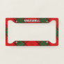 Classic Clan Maxwell Tartan Plaid License Plate Frame