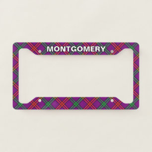 Classic Clan Montgomery Tartan Plaid License Plate Frame
