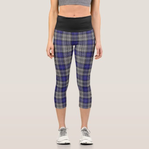 Classic Clan Napier Tartan Plaid Capri Leggings