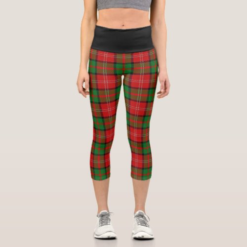 Classic Clan Nisbet Nesbitt Tartan Plaid Capri Leggings