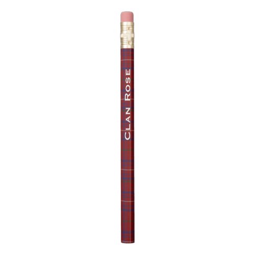 Classic Clan Rose Tartan Plaid Pencil