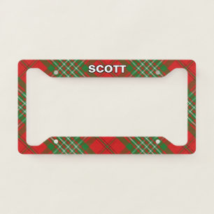 Classic Clan Scott Tartan Plaid License Plate Frame