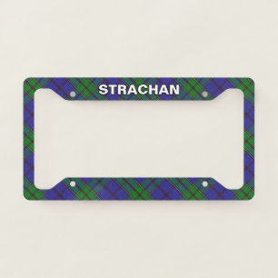 Classic Clan Strachan Tartan Plaid License Plate Frame