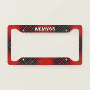 Classic Clan Wemyss Tartan Plaid License Plate Frame