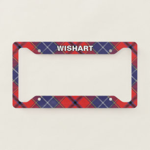 Classic Clan Wishart Tartan Plaid License Plate Frame