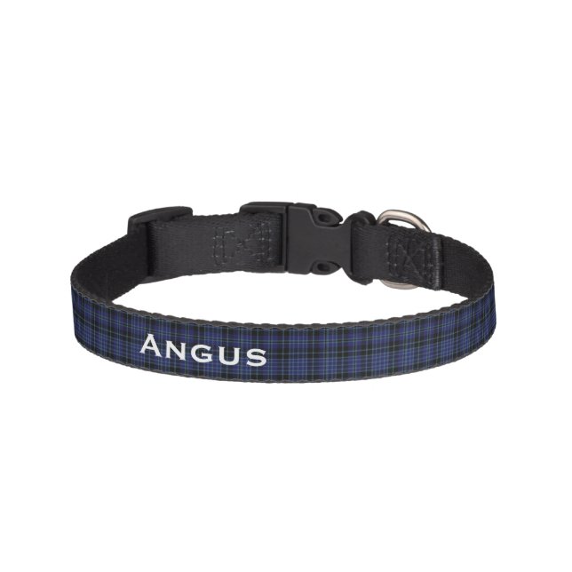 Classic Clark Tartan Plaid Custom Dog Collar (Front)