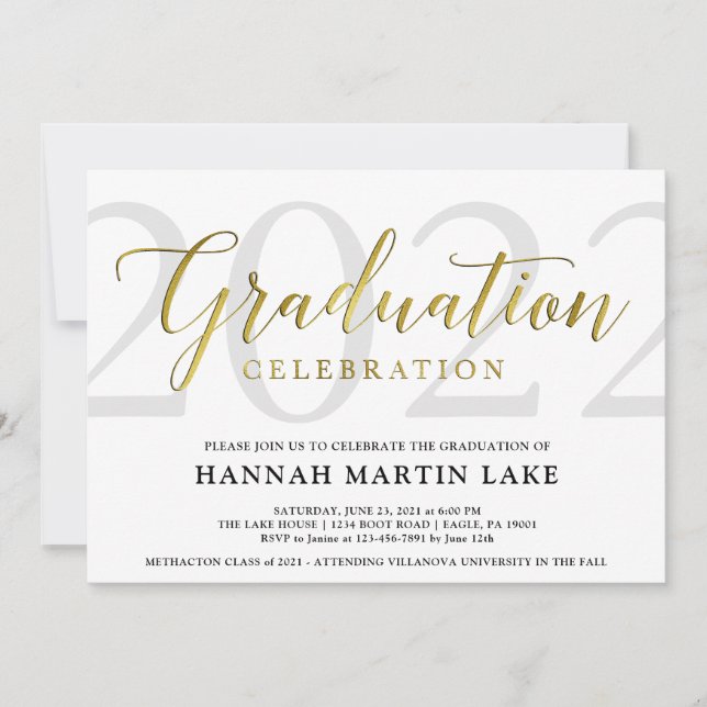 Classic Class of 2023 Graduation Party Invitation  (Front)