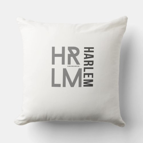 Classic Clean Stylish and Cool Harlem  Throw Pillow
