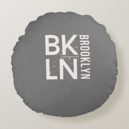 Classic Clean Stylish  Cool Brooklyn Round Pillow