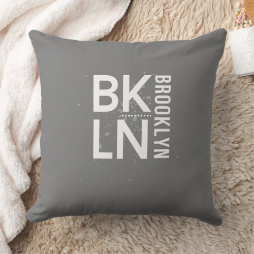 Classic Clean Stylish  Cool Brooklyn Throw Pillow