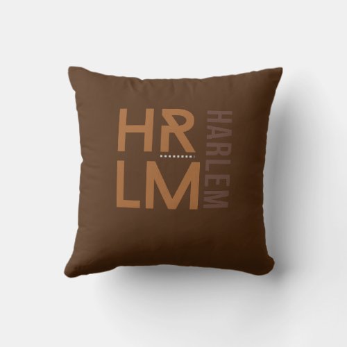 Classic Clean Stylish  Cool Harlem Throw Pillow