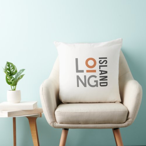 Classic Clean Stylish  Cool Long Island Throw Pillow