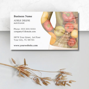 Classic Clean Vegetables Body Nutritionist Business Card
