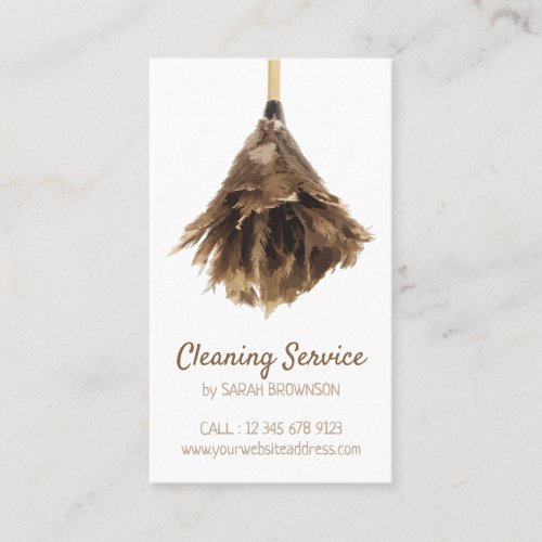 Classic Cleaning service maid janitorial Business Card