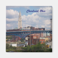 Classic Cleveland View Magnet
