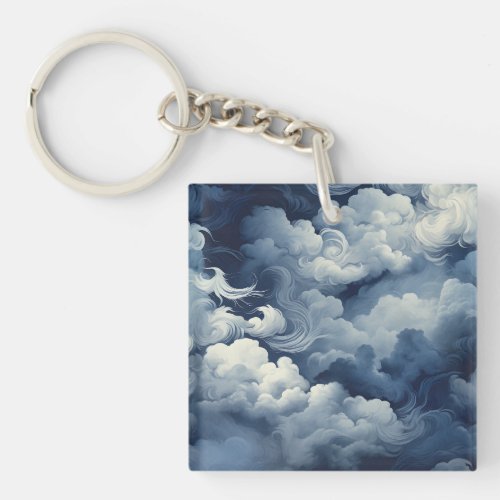Classic Cloud Art Keychain