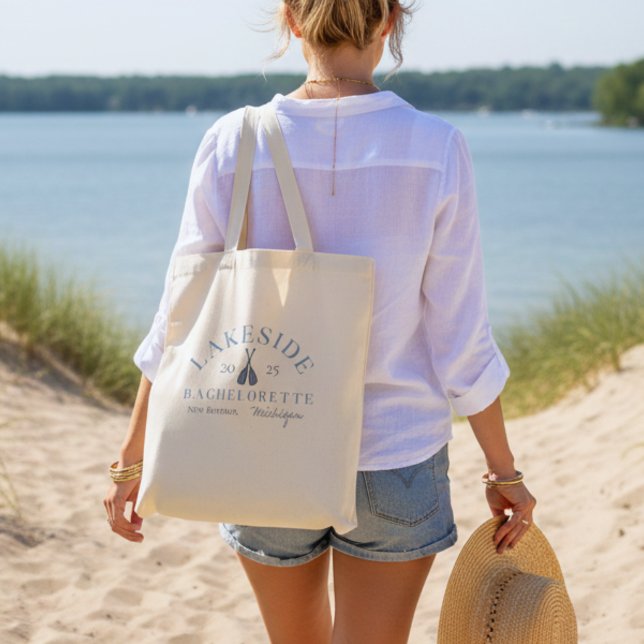 Classic Coastal Lake Bachelorette  Tote Bag (Classic Coastal Lake Bachelorette Tote Bag)