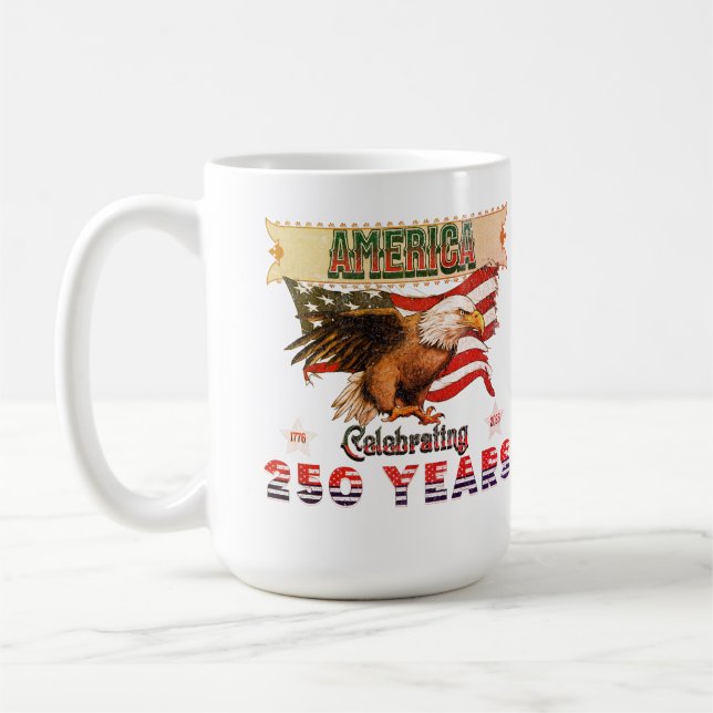 Classic Coffee Mug Celebrating America's 250th Yr (Left)