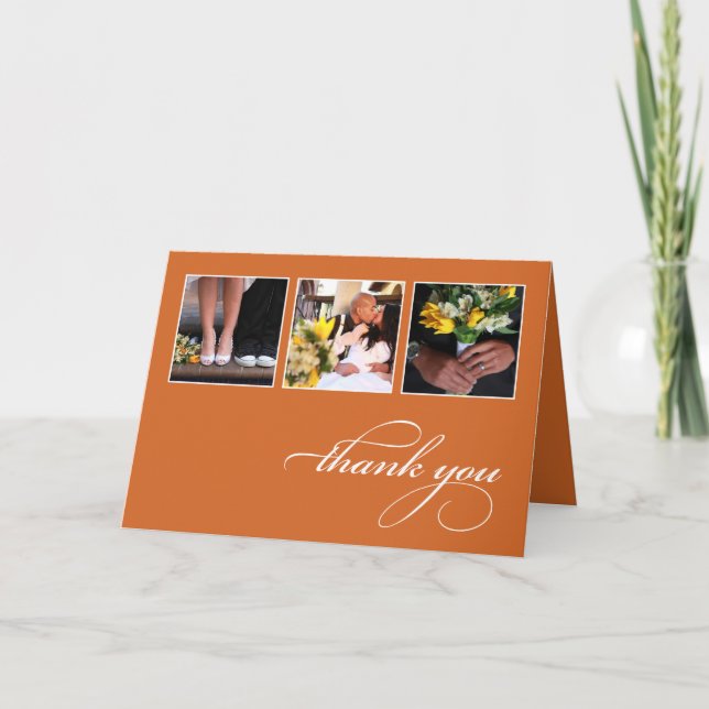 CLASSIC COLLAGE | WEDDING THANK YOU CARD (Front)