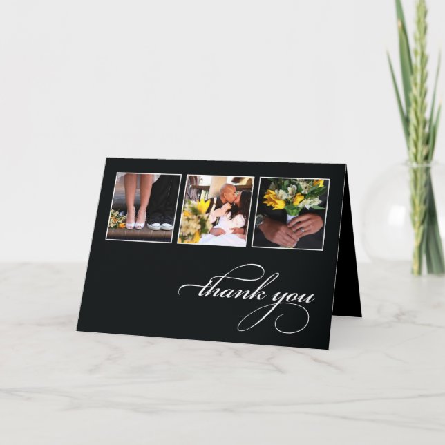 CLASSIC COLLAGE | WEDDING THANK YOU CARD (Front)
