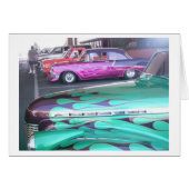 Classic Collector Car Purple Pink Green Flame (Front Horizontal)