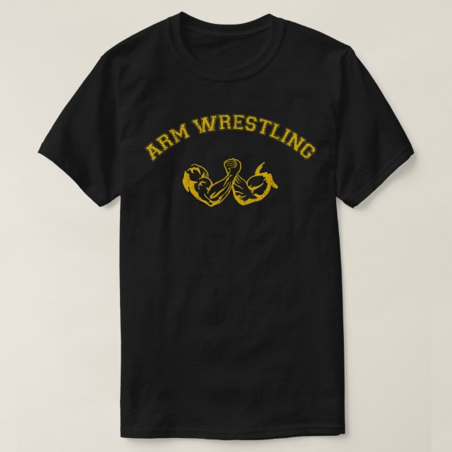 Classic College-style Arm Wrestling  T-Shirt (Design Front)