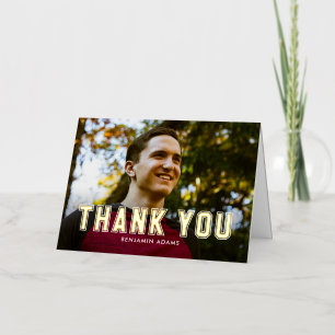 Classic Collegiate FOIL Graduation Thank You Card