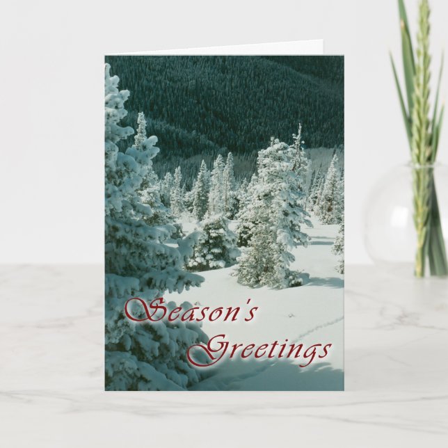 Classic Colorado Christmas Holiday Card (Front)