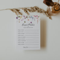 Classic Colorful Baby Shower Hopes & Wishes Card