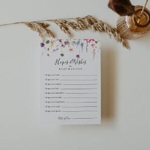 Classic Colorful Baby Shower Hopes & Wishes Card