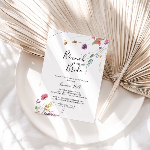 Classic Colorful Brunch with the Bride Shower  Invitation