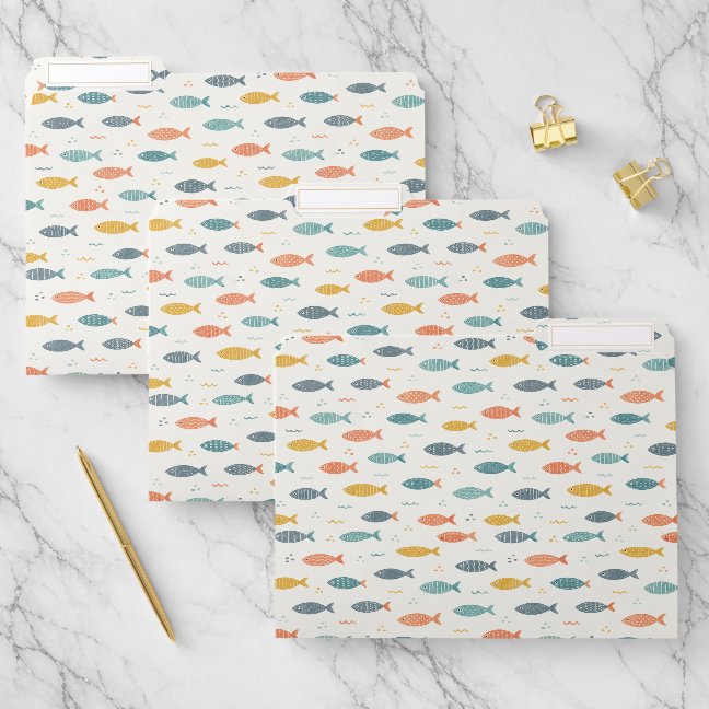 Classic Colorful Fish File Folder
