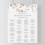 Classic Colorful Floral Alphabetical Seating Chart