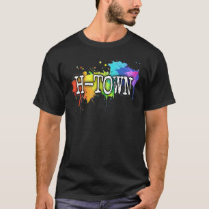 Classic Colorful Retro H Town Apparel For Houston  T-Shirt