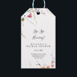 Classic Colorful Sip Sip Hooray Bridal Shower  Gift Tags<br><div class="desc">These classic colorful sip sip hooray bridal shower gift tags are perfect for a rustic wedding shower. The design features a yellow,  purple,  white wild flowers with foliage in a rose and green watercolor background.</div>