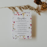 Classic Colorful Wedding Kissing Menu Game Card<br><div class="desc">This classic colorful wedding kissing menu game card is perfect for a rustic wedding reception. The design features a yellow,  purple,  white wild flowers with foliage in a rose and green watercolor background.</div>
