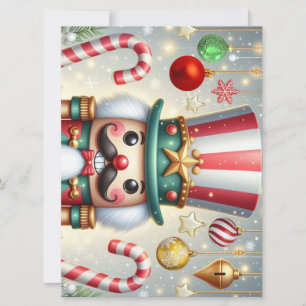 Classic, colorful, whimsical Christmas nutcracker Holiday Card