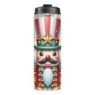 Classic, colorful, whimsical Christmas nutcracker Thermal Tumbler