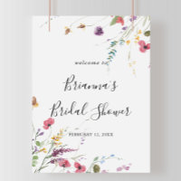 Classic Colorful Wild Bridal Shower Welcome 