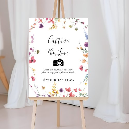 Classic Colorful Wild Capture the Love Hashtag  Poster