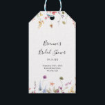 Classic Colorful Wild Floral Bridal Shower  Gift Tags<br><div class="desc">These classic colorful wild floral bridal shower gift tags are perfect for a rustic wedding shower. The design features a yellow,  purple,  white wild flowers with foliage in a rose and green watercolor background.</div>