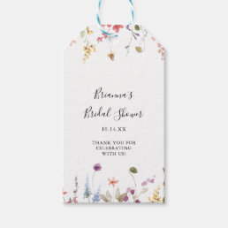Classic Colorful Wild Floral Bridal Shower  Gift Tags