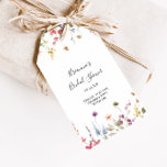 Classic Colorful Wild Floral Bridal Shower  Gift Tags<br><div class="desc">These classic colorful wild floral bridal shower gift tags are perfect for a rustic wedding shower. The design features a yellow,  purple,  white wild flowers with foliage in a rose and green watercolor background.</div>