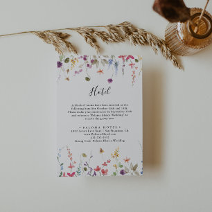 Classic Colorful Wild Floral Hotel Enclosure Card