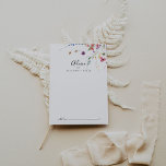Classic Colorful Wild Floral Wedding Advice Card<br><div class="desc">This classic colorful wild floral wedding advice card is perfect for a modern wedding. The design features a yellow, purple, white wild flowers with foliage in a rose and green watercolor background. These cards are perfect for a wedding, bridal shower, baby shower, graduation party & more. Personalize the cards with...</div>