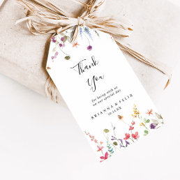 Classic Colorful Wild Floral Wedding Thank You  Gift Tags