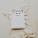 Classic Colorful Wild Floral Wedding Well Wishes Advice Card<br><div class="desc">This classic colorful wild floral wedding well wishes advice card is perfect for a rustic wedding. The design features a yellow, purple, white wild flowers with foliage in a rose and green watercolor background. These cards are perfect for a wedding, bridal shower, baby shower, graduation party & more. Personalize the...</div>