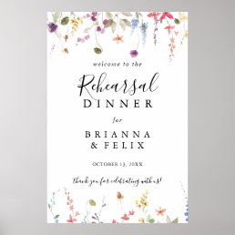 Classic Colorful Wild Rehearsal Dinner Welcome  Poster